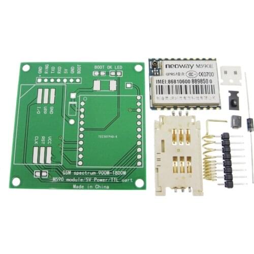 10set M590E GSM GPRS module Diy kits M590 GSM GPRS 900m-1800m sms CPU MCU test
