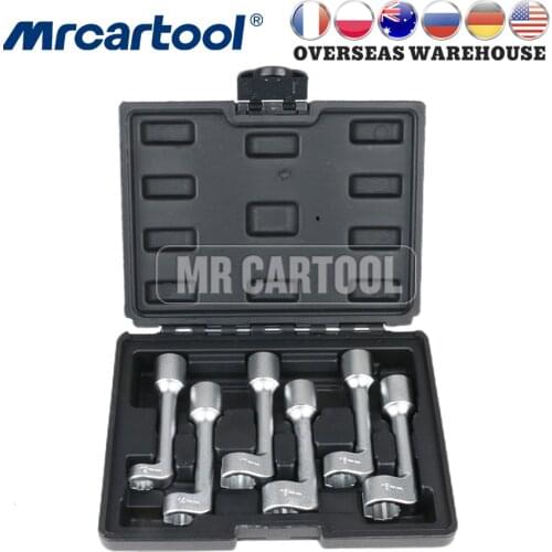 MR CARTOOL 6PCS 1/2" Drive L-Type Open Ended Ring Wrench Socket Set Special Wrench Tool For Nuts And Bolts 12/14/16/17/18/19mm