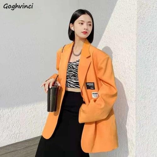 Blazers Women Oversize Trendy Streetwear Single Breasted New Designers Long Sleeve Outwear Spring Stylish Leisure Korean Style