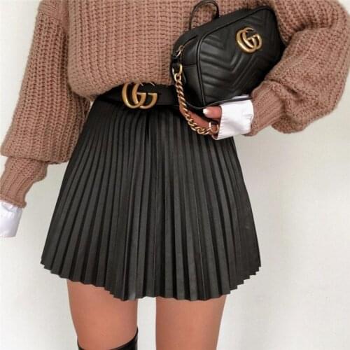 High Waist Pleated Skirt 2021 New Fashion Black Sexy Party Casual Women Mini Skirts Plus Size Clothes