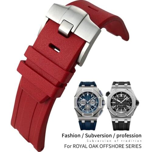 28mm 30mm Fluorine Bubber Silicone Waterproof Watchband for Audemars And Piguet Watch Strap AP 15703 Bracelet 15710 Accessories