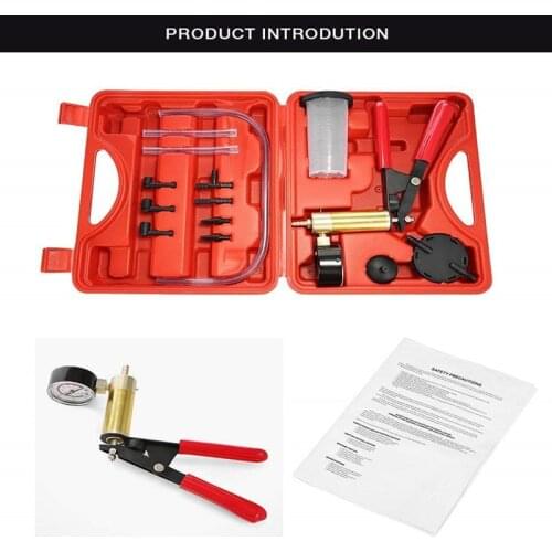 Hand Held Vacuum Pump Tester Brake Bleeder Kit Portable Bleeding Tools for Car C66
