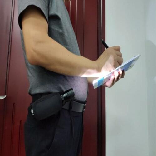 Tactical Flashlight Holster Belt Carry Case Flashlight Pouch Hunting Light Torch Holder Molle System 360 Degree Rotatable Clip