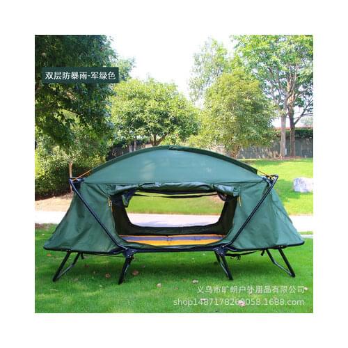 Outdoor thickened Oxford cloth warmth off the ground tent Outdoor double-layer rainstorm-proof double camping fishing tent