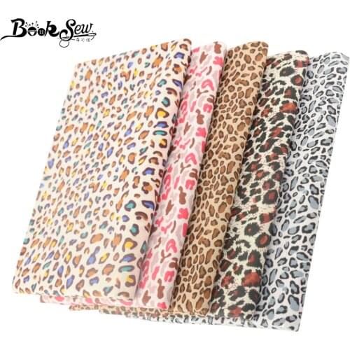 Booksew Leopard Patterns 100% Cotton Twill Fabric for Sewing Women Clothes Quilting Needlework Home Textile By the Per Meters
