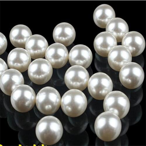 Loose 1.5mm-18mm Pearl White Color No Holes Pearl Bead DIY Plastic Imitation Pearl Beads for Garment Hand Craft Art Decoration
