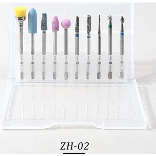 10pcs /box Pro Nail Polishingl Plating Alloy Tungsten Steel Grinding Head Nail Machine Nail Drill Bits