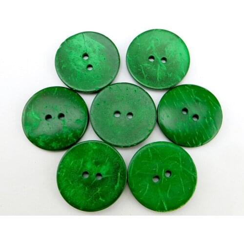 50PCS 25MM Green Coconut Buttons Decorative Clothes Sewing Button Jewelry Charms Coat Accessory ccb-081