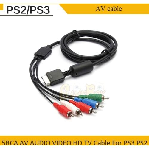 5RCA Multi Component AV cable For Sony PlayStation 2 For PlayStation 3 for PS3 PS2 Games accessories