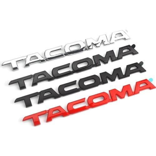 ABS Plastic Chrome TACOMA Auto Emblem Badge Sticker Emblema Embleme