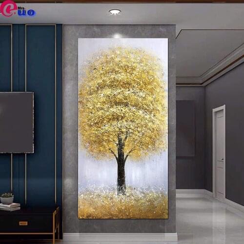 Lucky Tree Abstract Landscap DIY diamond painting Cross Stitch diamond full mosaic diamond embroidery 100% Square Drill Art