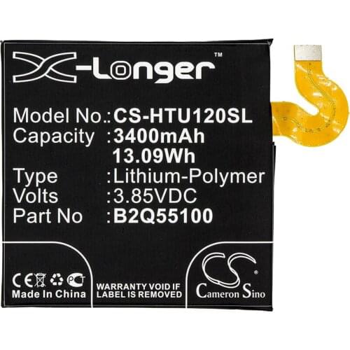 Cameron Sino 3400mAh Battery For HTC U12 Plus U12+,35H00278-00M B2Q55100