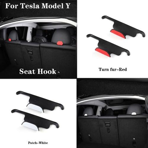 For Tesla Model Y Car Seat Headrest Coat Hook Hanger Holder Accessori 2Pcs
