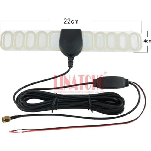 Active Auto Analog DVB-T DVB-T2 ATSC BID Signal Amplifier Car Digital TV Antenna SMA male