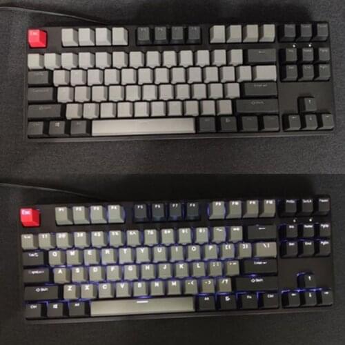Black Gray mixed Dolch Thick PBT RGB Shot Backlit 108 Keycap OEM Profile for cherry MX Switches keyboard Keycap