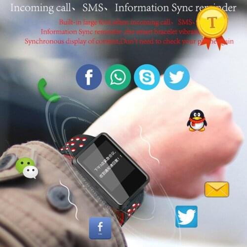 Color screen Bluetooth Smart Band Smartband Pedometer Bracelet Sync Phone Call SMS Anti-lost Women man Wristband for iphone 8