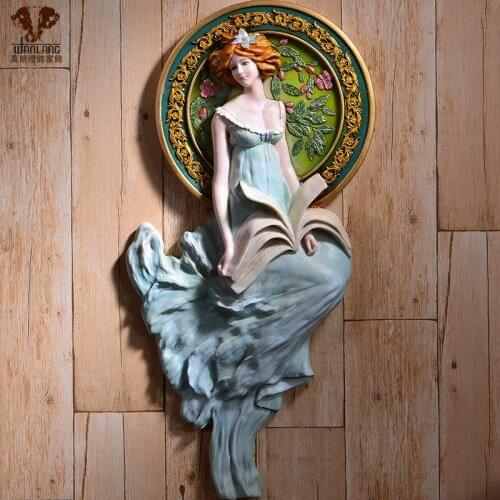 Head Arts Crafts The mural paintings of European style living room decorative painting three-dimensional relief painting creativ