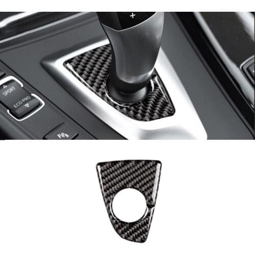 For BMW 3 4 Series F30 F32 2013 2014 2015 2016 2017 2018 Carbon Fiber Car Interior Center Gear Shift Panel Base Cover Trim