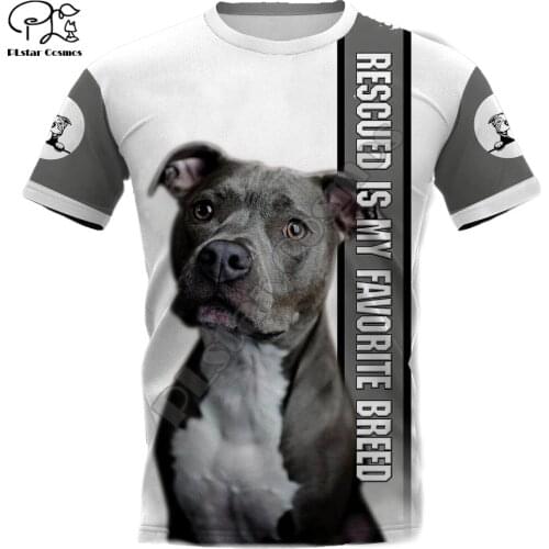 Mens women blue nose pitbull puppies 3d Print t shirt Summer rescued Dogs tshirts tees casual short sleeve tops quick dry tee