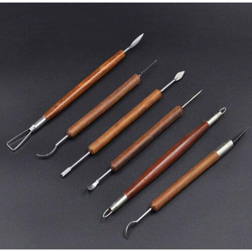 6 PCS/Set Pottery Ceramics Tools Polymer Clay Modeling Tools Wax Carving Sculpt Tool