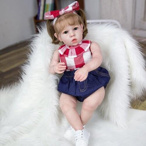 Hoomai 20 Inches New Style Lifelike Reborn Baby Doll Soft Silicone Vinyl Dolls Toy For Child Birthday Reborn Baby Doll