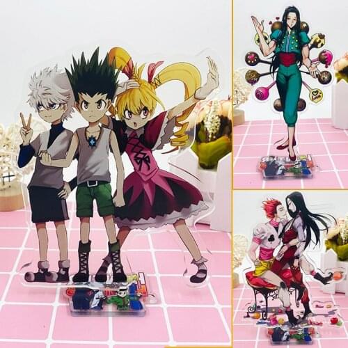 Hunter X Hunter Gon Freecss Killua Zoldyck Acrylic Figure Stand Model Toys Anime Two-sided Action Models Gift