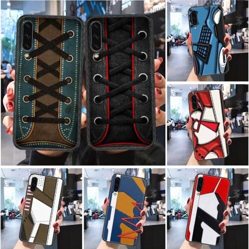 Sneakers Luxury Shoe Box Brand Phone case For Samsung Galaxy A 3 5 7 8 10 20 21 30 40 50 51 70 71 E S 2016 2018 4G black luxury