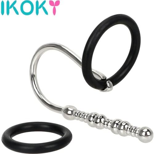 IKOKY Penis Plug Male Chastity Device Sex Toys For Men Urethral Dilators Catheters Stainless Steel Catheters Sounds 3pcs/set