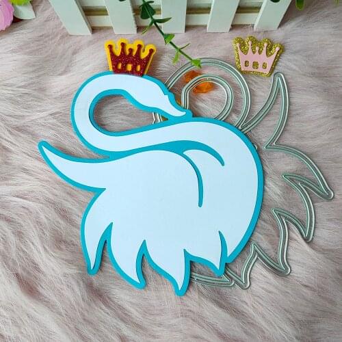 New Crown Swan Metal Cutting Dies Decorative Scrapbooking Steel Craft Die Cut Embossing Paper Cards Stencils