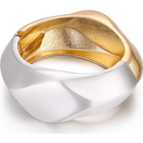 ORNAPEADIA Hot Sale Zinc Alloy Spring Ring Color Matching Bracelet for Women Luxury Jewelry Creative Alloy Open Bracelet Bangles