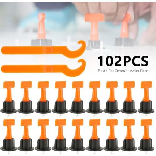 100Pcs Flat Ceramic Floor Wall Construction Tools Reusable Tile Leveling System Kittile Leveling System Kit For Tile