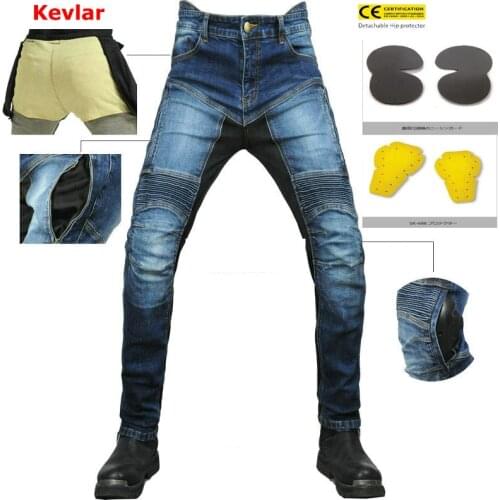 2021 NEW Style Motorcycle jeans men summer net breathable side double zipper riding pants Aramid drop-resistant with protection