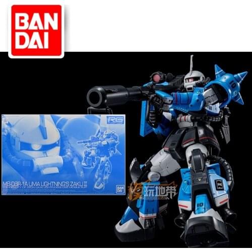 Japaness Bandai Original Gundam Model PB RG 1/144 MS-06R-1A UMA LIGHTNINGS ZAKU II Mobile Suit Assemble Model Action Figures