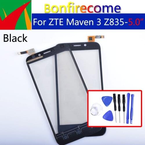 For ZTE Maven 3 Z835 Touch Screen Panel Digitizer Sensor Front Glass Outer Touchscreen Replacement 5.0 inch
