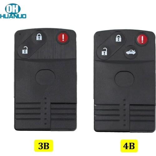 2/3+Panic BUTTON SMART CARD KEYLESS REMOTE KEY SHELL CASE FOB UNCUT KEY FOR MAZDA 5 6 CX-7 CX-9 RX8 Miata MX5 3/4 buttons