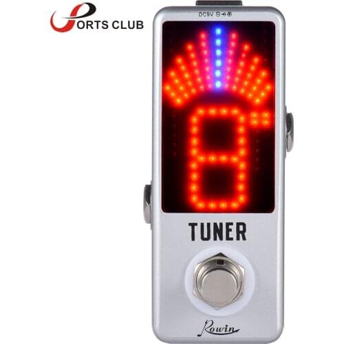 Rowin LT-910 Mini Chromatic Guitar Tuner Pedal Effect LED Display True Bypass for Guitar Bass Guitar Parts & Accessories