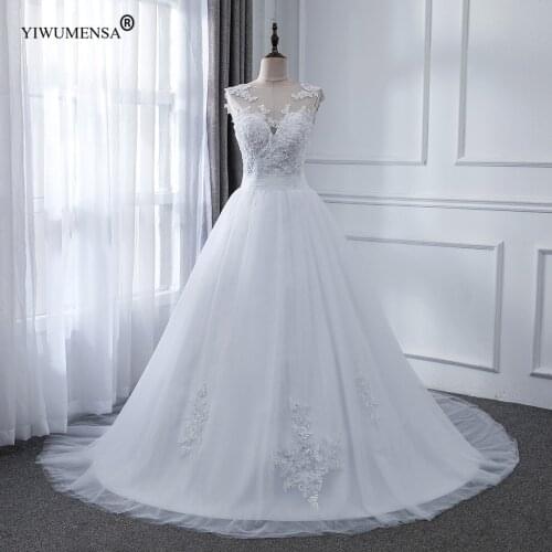 A9 Sexy Backless Beach Wedding Dress With 50cm Train White Tulle Bride Dresses Factory Customized Cheap Lace Appliques Gowns