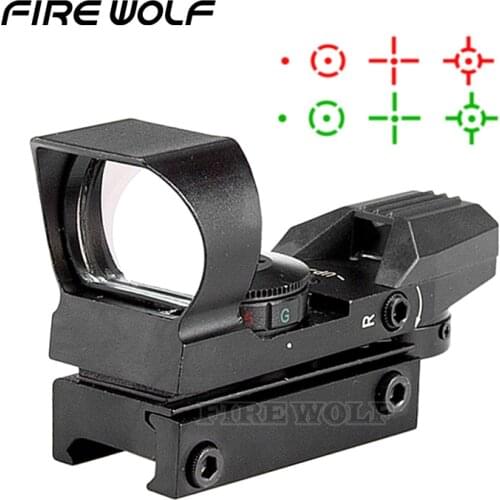 33mm Lens Tactical Holographic 4 Type Reticle Red Green Dot Sight Scope 20mm Free Shipping Military Rifle Optics