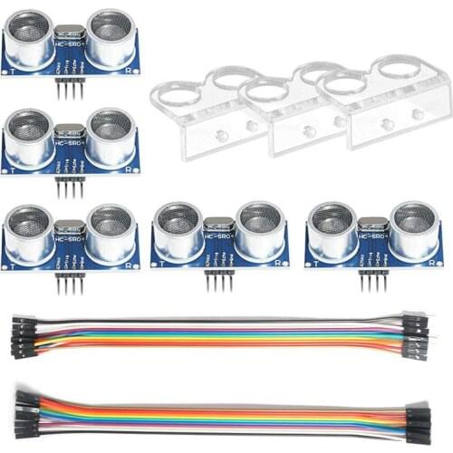 5*Ultrasonic HC-SR04 Distance Sensor Module & 3*Mounting Bracket For Arduino UNO Mega R3 Mega2560 Rapsberry Pi 3 Robot XBee