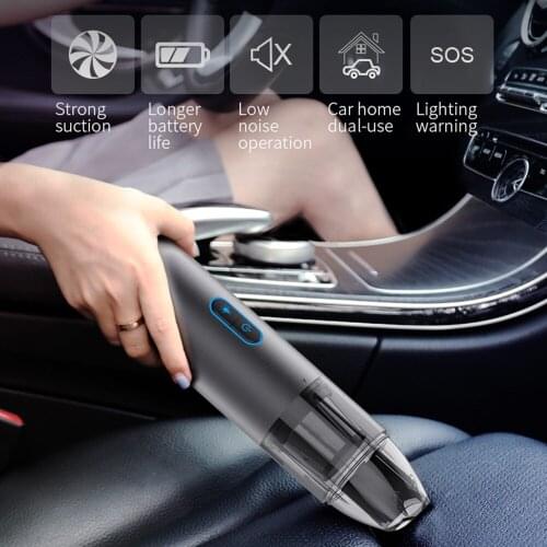 V6 Wireless Car Vacuum Cleaner Mini Handheld Auto Vacuum Cleaner 4000Pa 150PSI Powerful Suction Wet/Dry For Home/ Car/Office