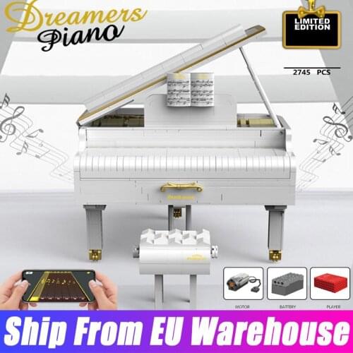 Yeshin XQGQ01 MOC High-tech APP Control Playble Grand Piano With Motor Model Building Blocks Bricks Kids Toys Birthday Gifts