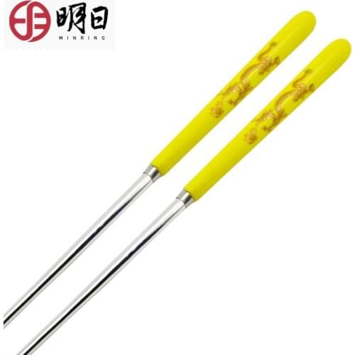 1 pair of S999 sterling silver cutlery can be reused chopsticks cutlery non-slip household metal Chinese