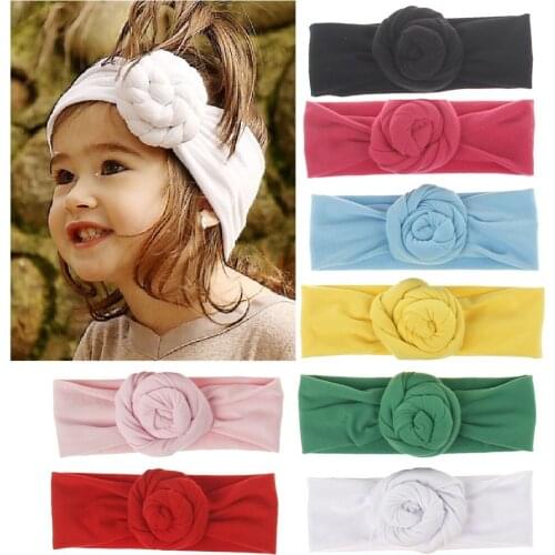 1PC Occident Male babyFemale baby knot Elastic Head Bands Fashion Contracted Solid Children Hair Accessories Head Wear