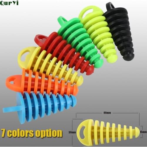 1pcs PVC Air-bleeder Plug Exhaust Silencer Muffler Wash Plug Pipe Protector Motorcycle Exhaust Pipe Motocross Tailpipe