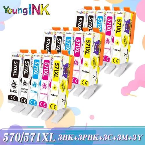 5-20 PCS PGI-570xl PGI570 570xl PGI-570 CLI-571 Compatible Ink Cartridge For Canon PIXMA MG5750 MG5751 MG5752 MG5753 MG6850