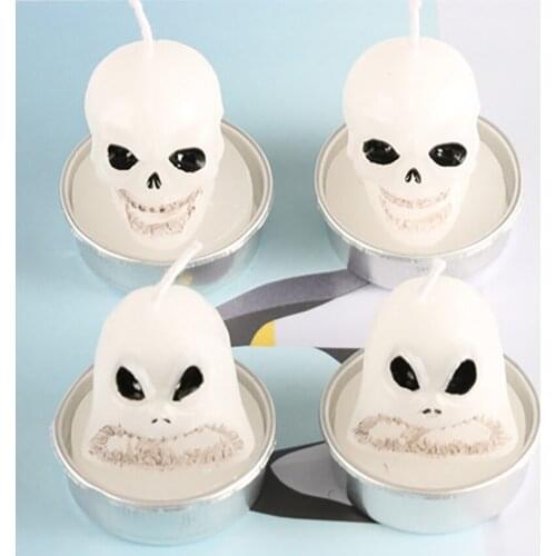 6Pcs/set Funny Halloween Candles Skull Imp Shaped Festival Candle Halloween Party Decoration Props, Easter Candle Ornaments