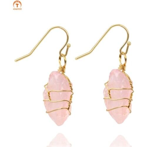 Женские золотые серьги Asa&Tess Jewelry China At AliExpress