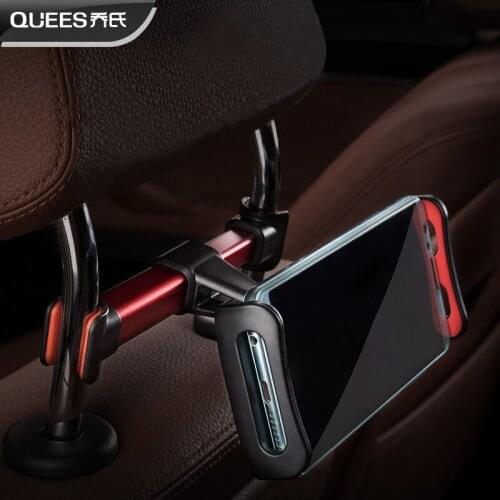 QUEES Car Phone Tablet Headrest Mount Holder Back Seat Stand for 4 to 11 inches Ipad Smart Phones E-reader Kindle fire Air mini