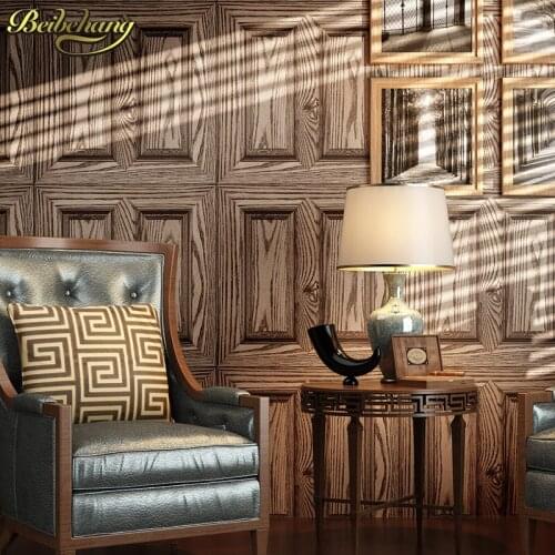 Beibehang Pvc Wall paper Roll wood design wallpaper For living room Wallpaper for home decoration papel de parede papier peint