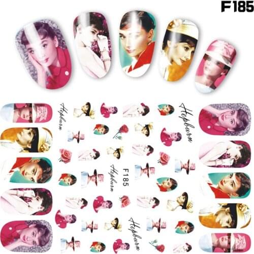 Nail Decorations Manicure Stickers Sport Brand Logo Nail Sticker Back Glue Adhesive DIY Decals Foil Manicure Nail Art Stickers d